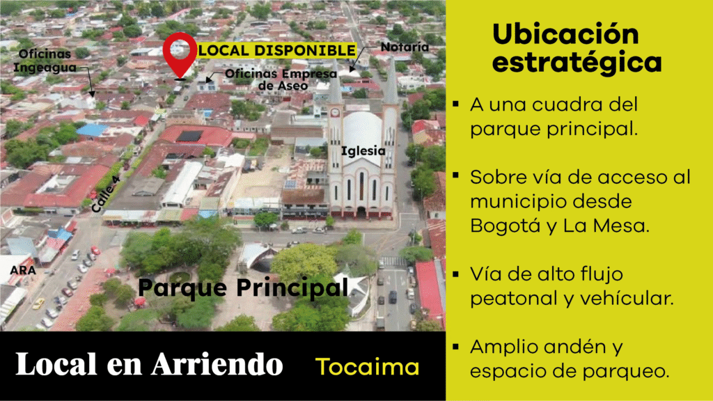 Local en arriendo en Tocaima calle 4 ubicación general