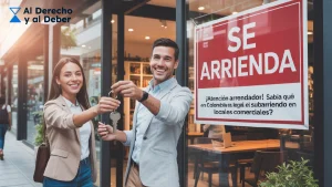 el subarriendo es legal en locales comerciales en colombia foto portada con dos personas frente a un local