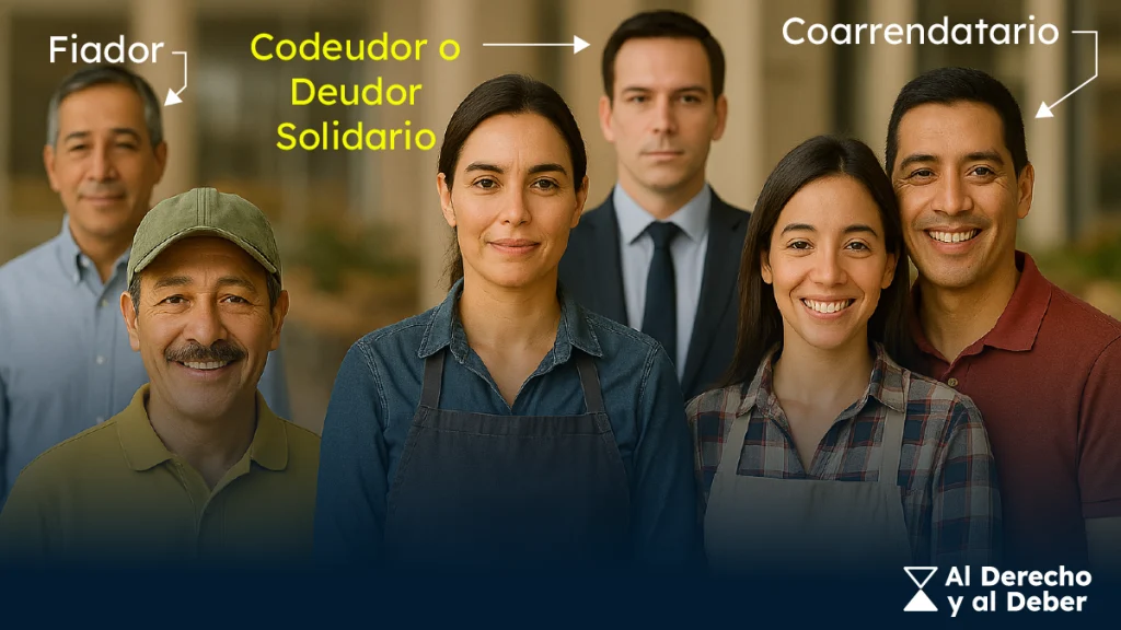 diferencia entre fiador, codeudor o deudor solidario y coarrendatario para arriendo de locales comerciales en Colombia foto cuerpo del texto