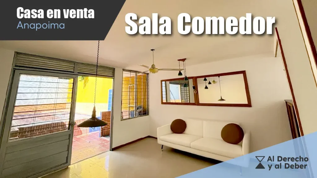 casa para la venta en anapoima sala comedor