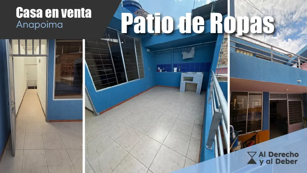 casa en venta en el-centro de anapoima patio de ropas