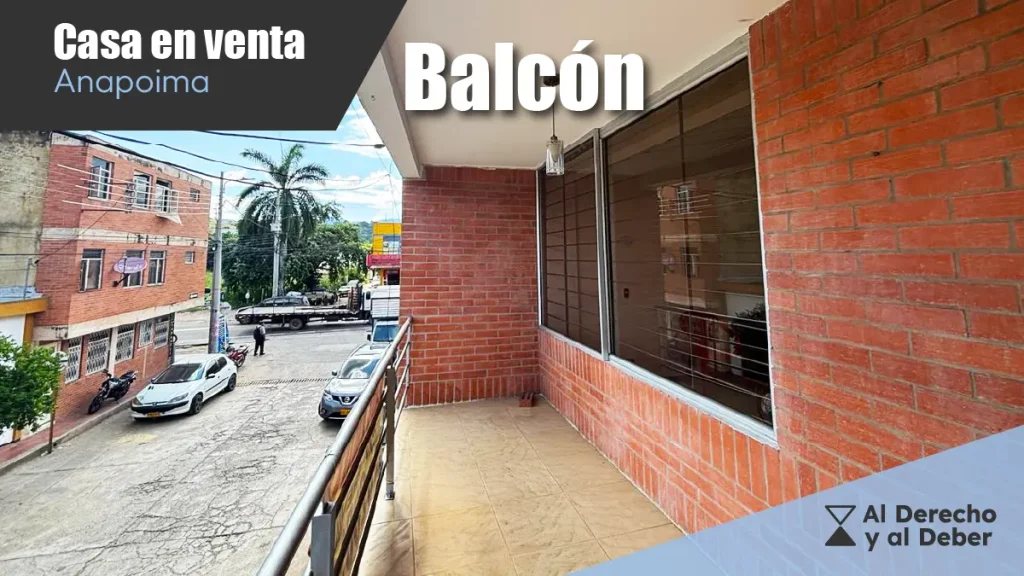 casa en venta en el-centro de anapoima balcón